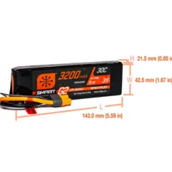 Spektrum 11.1V 3200mAh 3S 30C Smart LiPo G2 IC3