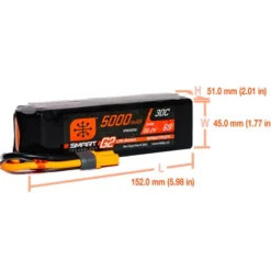 Spektrum 22.2V 5000mAh 6S 30C Smart LiPo G2 IC5