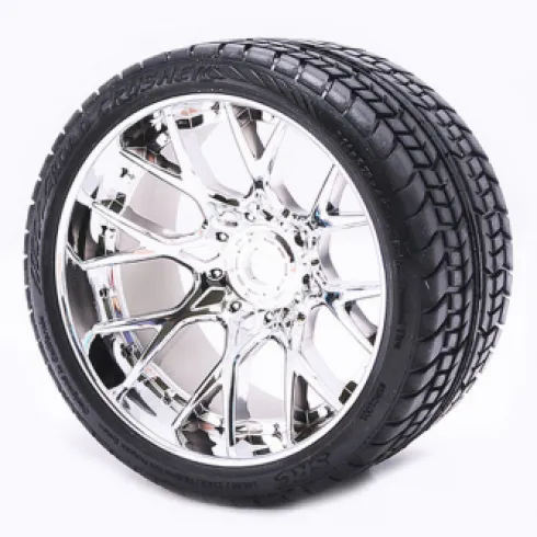 Sweep RC Crusher Road Belted wielen 17mm zilver – 1/2 offset