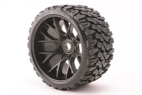 Sweep RC Terrain Crusher Belted wielen 17mm zwart – 1/4 offset