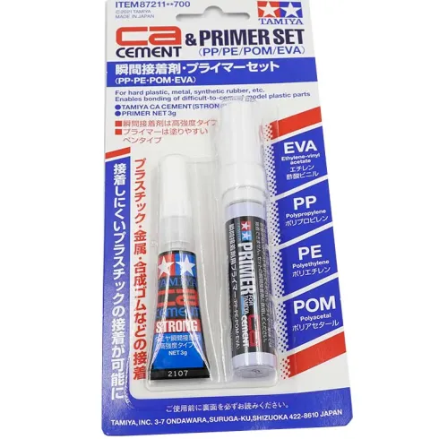 Tamiya CA-Cement/Primer Set 3g PP/PE/POM