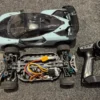 Tamiya Onroad 1/10 McLaren Senna TT-02 RC Auto Compleet Met Brushless Motor Set Van Hobbywing RTR (Goede Staat / Met 1 Jaar Garantie)!