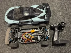 Tamiya Onroad 1/10 McLaren Senna TT-02 RC Auto Compleet Met Brushless Motor Set Van Hobbywing RTR (Goede Staat / Met 1 Jaar Garantie)!