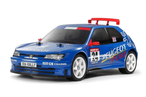 Tamiya onroad 1/10 Peugeot 306 Maxi (BT-01) RC auto (met motor en regelaar)