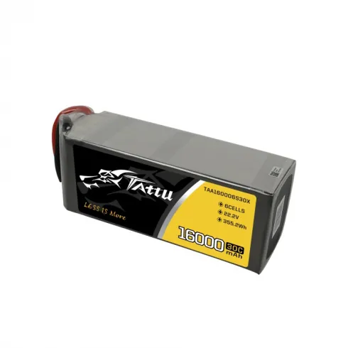 Tattu 16000mAh 22.2V 30C 6S1P LiPo Battery Pack met XT90 Anti-spark stekker