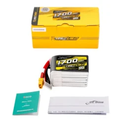 Tattu R-Line V6.0 1700mAh 22.2V 160C 6S LiPo Accu XT60 Stekker (SQ)