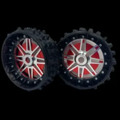 Taylor Super Spike 3″ Bandenpaar met Lightweight Centres 24mm Hex voor 1/5 RC modellen Rood