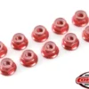 Team Corally – Aluminium Nylstop Nut M5 – Flanged – Red – 10 pcs