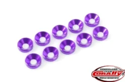 Team Corally – Aluminium Washer – for M2 Socket Head Screws – OD=6mm – Purple – 10 pcs