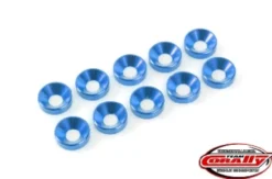 Team Corally – Aluminium Washer – for M4 Socket Head Screws – OD=10mm – Blue – 10 pcs