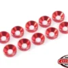 Team Corally – Aluminium Washer – for M5 Flat Head Screws – OD=12mm – Red – 10 pcs