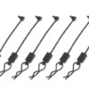 Team Corally – Body Clip Retainer w/ Body clip – Black – 6 pcs – C-00180-614