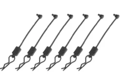 Team Corally – Body Clip Retainer w/ Body clip – Black – 6 pcs – C-00180-614