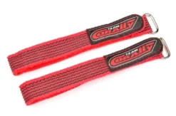 Team Corally Pro Battery Straps 300x20mm Rood – 2 stuks