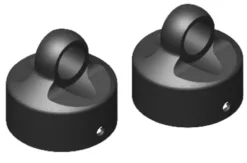Team Corally Shock Cap – Aluminum – Hard Anodised – 2 pcs – C-00180-133