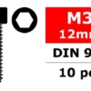 Team Corally – Staal schroeven M3 x 12mm – Cilinderkop binnenzeskant – 10 st – C-3001-30-12
