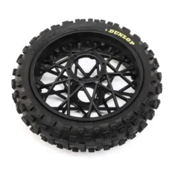 Team Losi Dunlop MX53 Rear Tire Mounted, Black: Promoto-MX – LOS46005