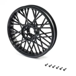 Team Losi Front Wheel Set, Black: Promoto-MX – LOS46000