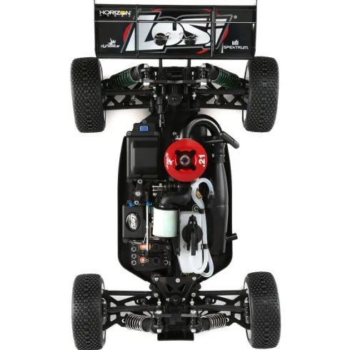 Team Losi 1/8 8IGHT 4WD Nitro Buggy RTR Rood/Geel