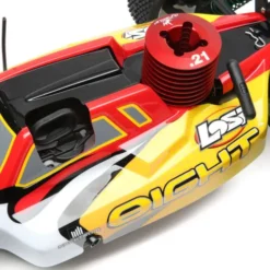 Team Losi 1/8 8IGHT 4WD Nitro Buggy RTR Rood/Geel