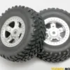 Tires and wheels assembled – SCT satin chrome wheels 1:16 – TRX7073