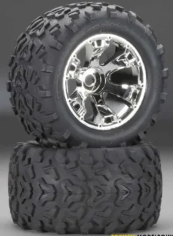 Tires & wheels assembled and glued – Geode Chrome – TRX5674