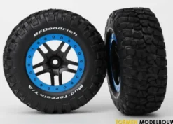 Tires & wheels SCT blackwith blue beadlock wheels – TRX5883A