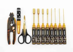 Toemen Modelsport Black/Gold RC Gereedschap Set Deluxe – 11 stuks