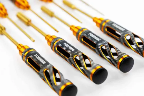 Toemen Modelsport Black/Gold RC Gereedschap Set Deluxe – 11 stuks