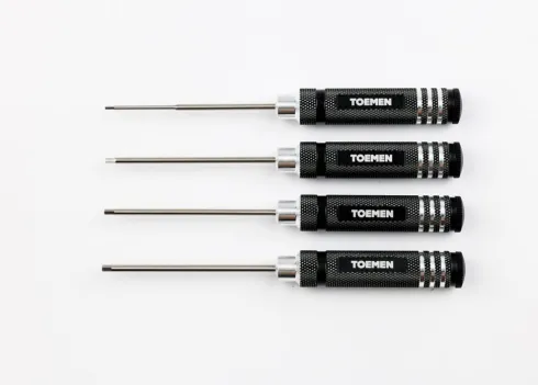 Toemen Modelsport Black/Silver Inbus schroevendraaiers – 4 stuks – TMBL-11111