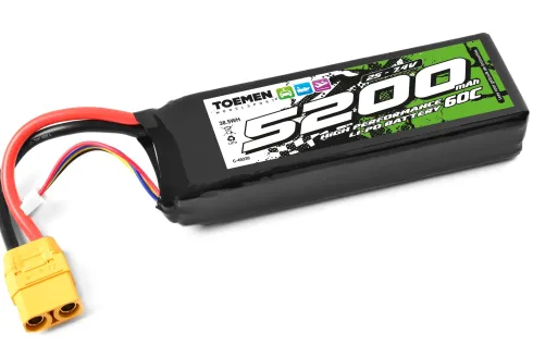 Toemen Modelsport Power Racing 50C 5000Mah 2S 7,4V lipo batterij met XT90 stekker