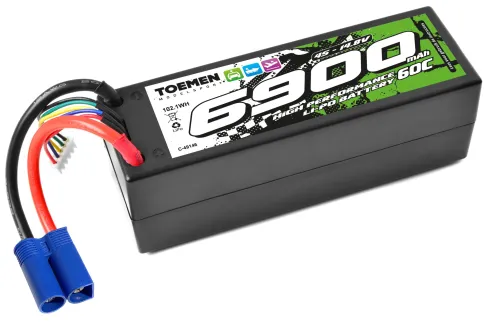 Toemen Modelsport Power Racing 60C 6900Mah 4S 14,8V hardcase lipo batterij met EC-5 stekker (ARRMA Outcast 4S / ARRMA Kraton 4S)