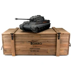 Torro 1/16 RC Kingtiger II – Grijs BB & Smoke, Torro Pro-Edition