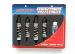 Traxxas Big Bore shocks (hard-anodized & PTFE-coated T6 aluminum) (assembled with TiN shafts and springs) (front & rear) (4) – TRX5862
