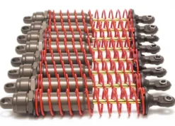 Traxxas Big Bore shocks (xx-long) (hard-anodized & PTFE-coated T6 aluminum) (assembled) w/ red springs, TiN shafts (8 pack) – TRX4962