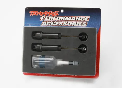 Traxxas Big Bore shocks (XX-long) (hard-anodized & PTFE-coated T6 aluminum) (assembled with TiN shafts) w/o springs (rear) (2) – TRX2662