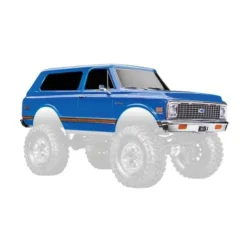 Traxxas Body Chevrolet Blazer 1972 complete blue painted includes grille, side mirrors, door handles, windshield wipers, front & rear bumpers, clipless mounting requires #8072X inner fenders – TRX9130-BLUE