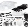 Traxxas Body, Chevrolet Corvette Stingray (clear, trimmed, requires painting)/ decal sheet (includes side mirrors, spoiler, grilles, vents, hardware, & clipless mounting) – TRX9311