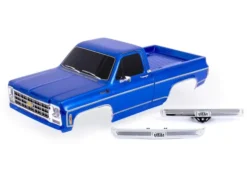 Traxxas Body, Chevrolet K10 Truck (1979), complete, blue (painted, decals applied) (includes grille, side mirrors, door handles, windshield wipers, front & rear bumpers, clipless mounting) (requires #9288 inner fenders) – TRX9212-BLUE
