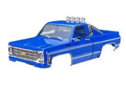 Traxxas Body, Chevrolet K10 Truck (1979), complete, blue (includes grille, side mirrors, door handles, roll bar, windshield wipers, & clipless mounting) (requires #9835 front & rear bumpers) – TRX9811-BLUE