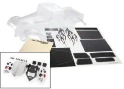 Traxxas Body, Factory Five ’35 Hot Rod Truck (clear, requires painting)/ foam pads (front)/ decal sheet (includes front grille, side mirrors, headlights, tail lights, mounting hardware) – TRX9335