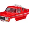Traxxas Body, Ford F-150 Truck (1979), complete, red (includes grille, side mirrors, door handles, roll bar, windshield wipers, side trim, & clipless mounting) (requires #9834 front & rear bumpers) – TRX9812-RED