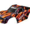 Traxxas Body, Hoss 4X4 VXL, orange/ window, grille, lights decal sheet – TRX9011A