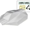 Traxxas Body, Jato® 4X4 Brushless (also fits Jato® 4X4 VXL) (clear, requires painting)/window masks, decal sheet – TRX9018