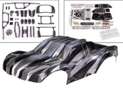 Traxxas Body, Maxx Slash, ProGraphix (graphics are printed, requires paint & final color application)/ decal sheet (includes body support, body plastics, latches, & hardware for clipless mounting) – TRX10211X
