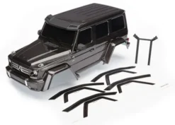 Traxxas Body, Mercedes-Benz G 500 4×4, complete (black) (includes rear body post, grill – TRX8811R