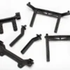 Traxxas Body mounts, front & rear/ body mount posts, front & rear (adjustable)/ 2.5x18mm screw pins (4) – TRX3619
