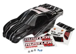 Traxxas Body, Rustler VXL, ProGraphix (replacement for the painted body. Graphics are printed, requires paint & final color application)/decal sheet/ wing and aluminum hardware – TRX3719