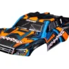 Traxxas Body, Slash 4X4 (also fits Slash VXL & Slash 2WD), orange and blue (painted, decals applied) (assembled with front & rear latches for clipless mounting) – TRX6844-ORNG