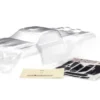 Traxxas Body, Sledge (clear, requires painting)/window, grille, lights decal sheet – TRX9511